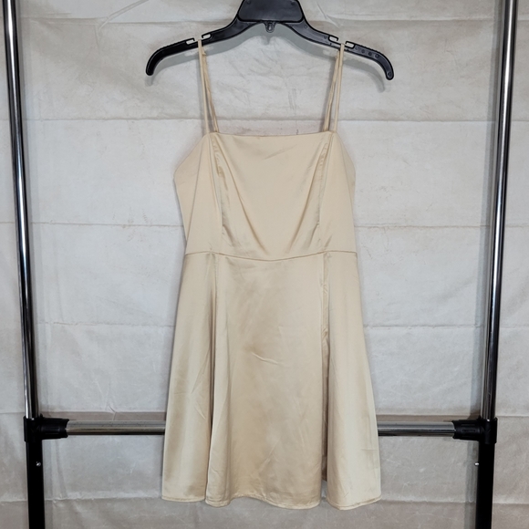 Urban Outfitters Dresses & Skirts - Urban Outfitters Gold Satin Mini Dress Size 0